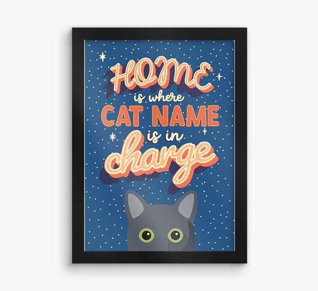 Home Is Where: Personalised {breedCommonName} Framed Print